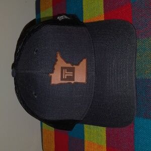 Branded Bill Glued Leather Map Trucker Mesh Snapback Hat Cap OS